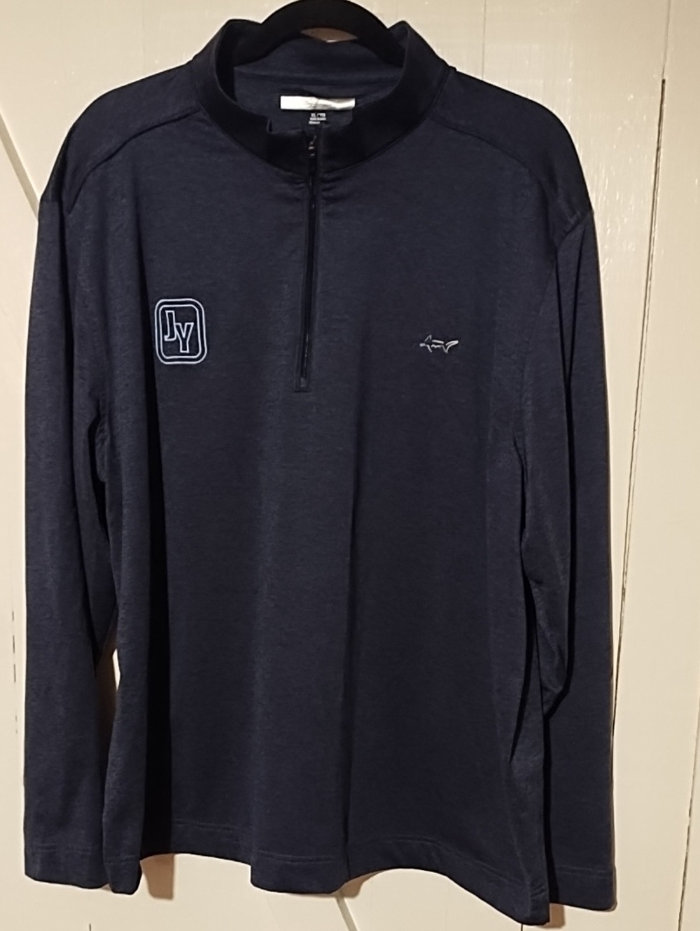 Greg Norman Navy Heather Quarter-Zip Pullover XL EUC.